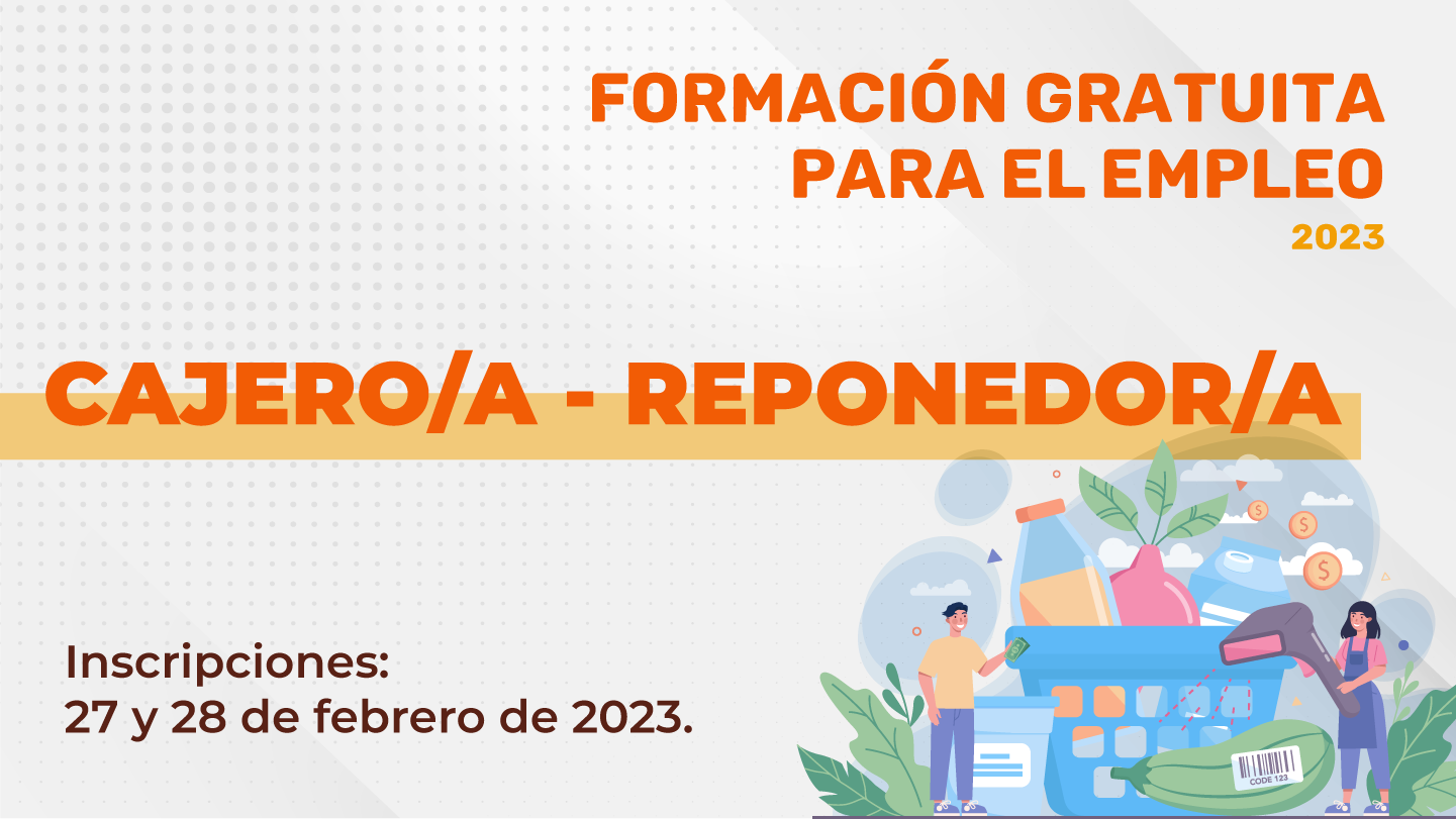 Formación gratuita para el empleo 2023 Cajero/a Reponedor/a