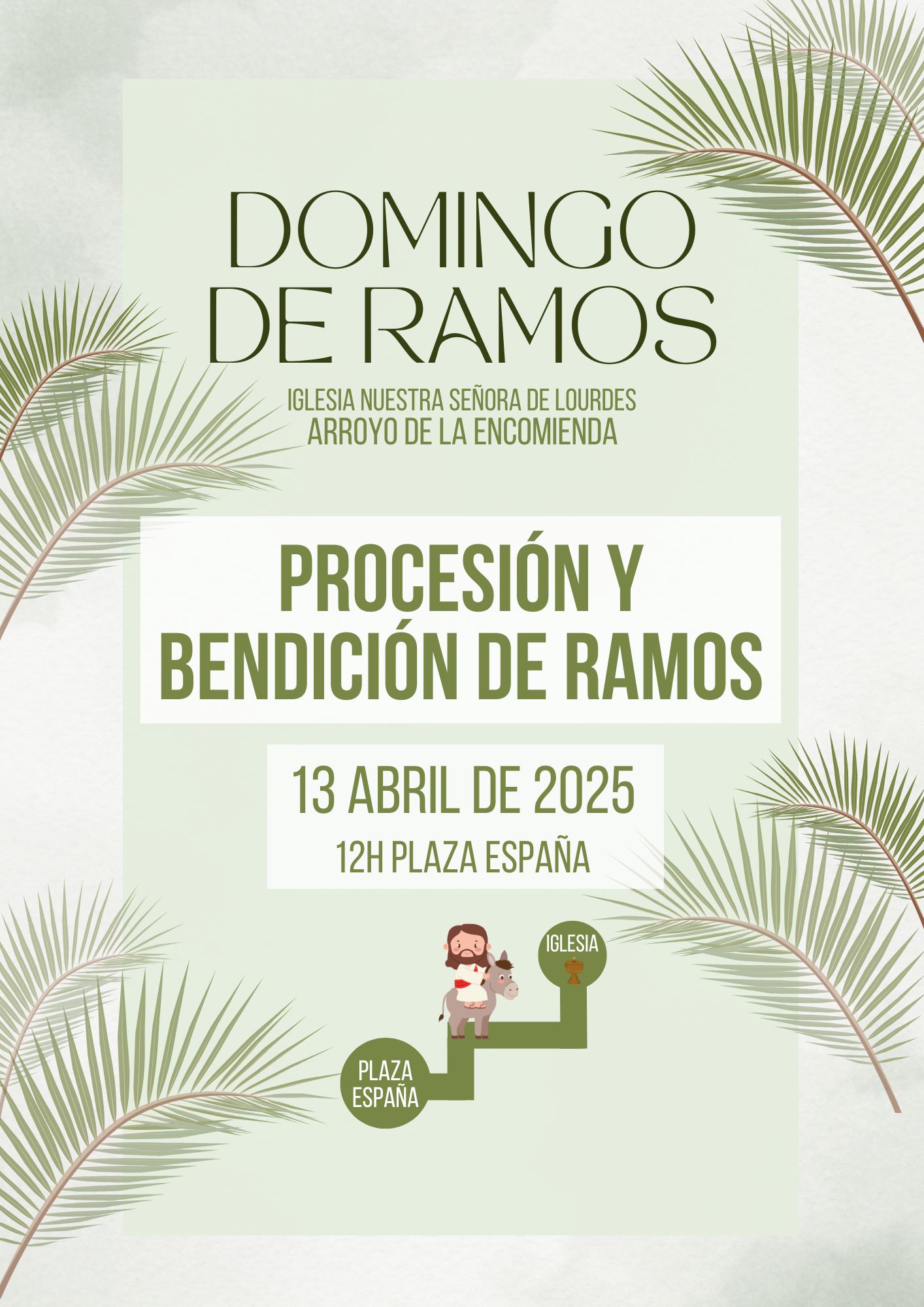 Procesión y bendición de ramos