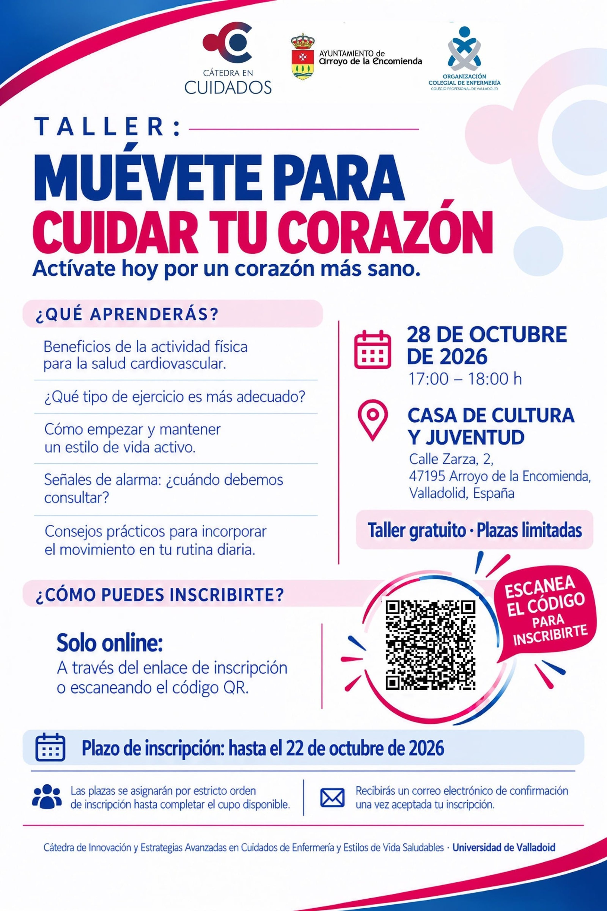 Taller de salud: 'Muévete para cuidar tu corazón'