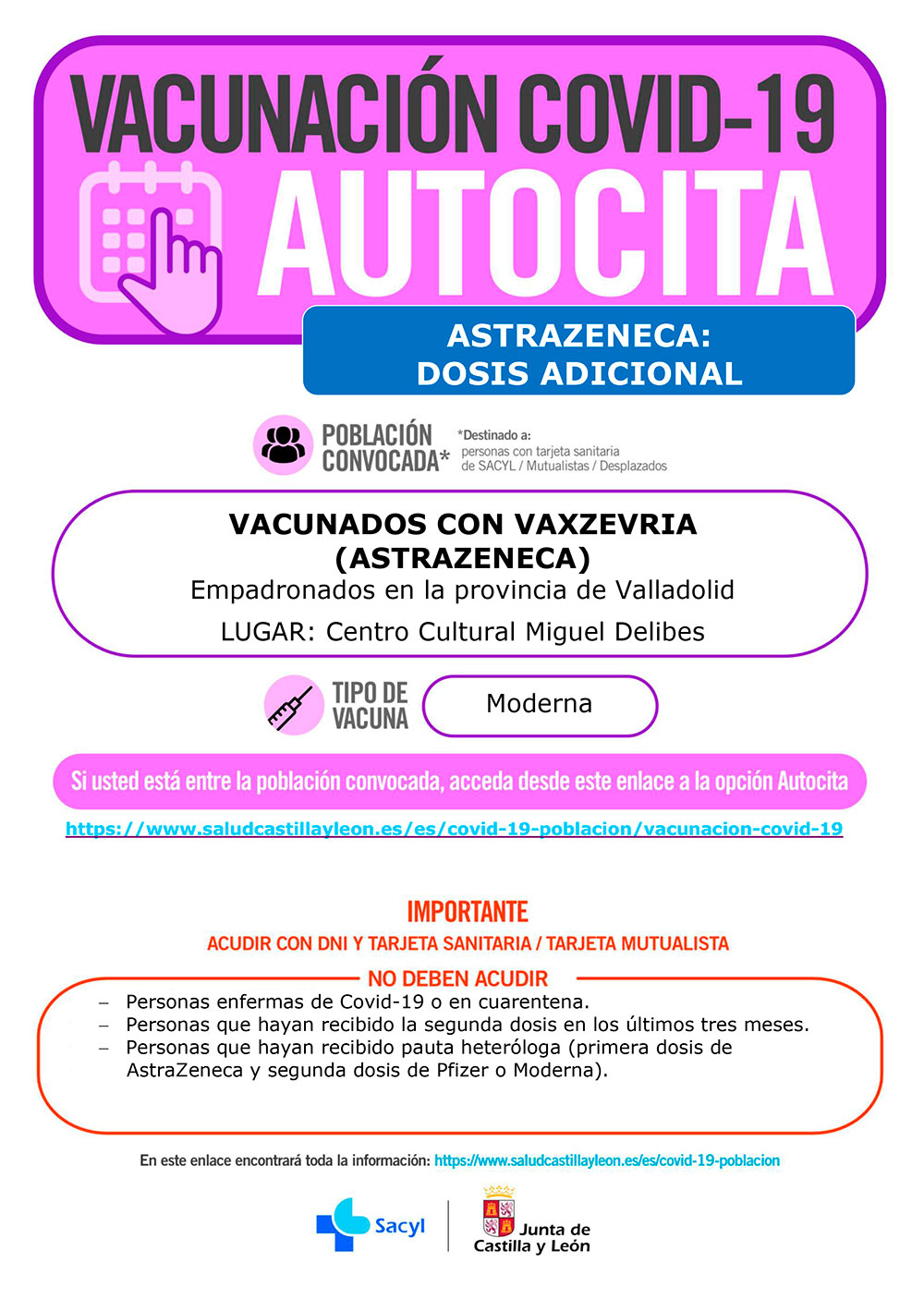 Covid-19. Autocita vacunados con Astrazeneca