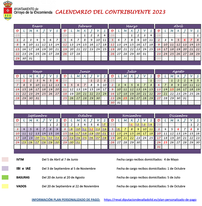 Calendario fiscal 2023