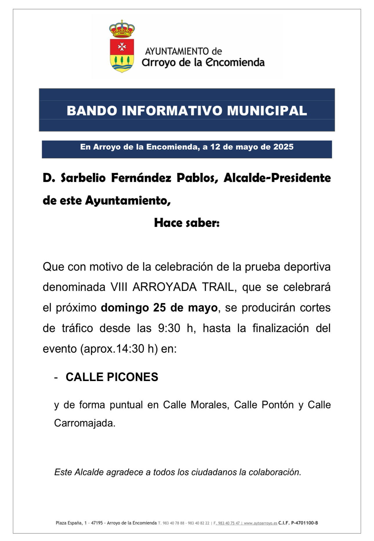 Bando Informativo Municipal