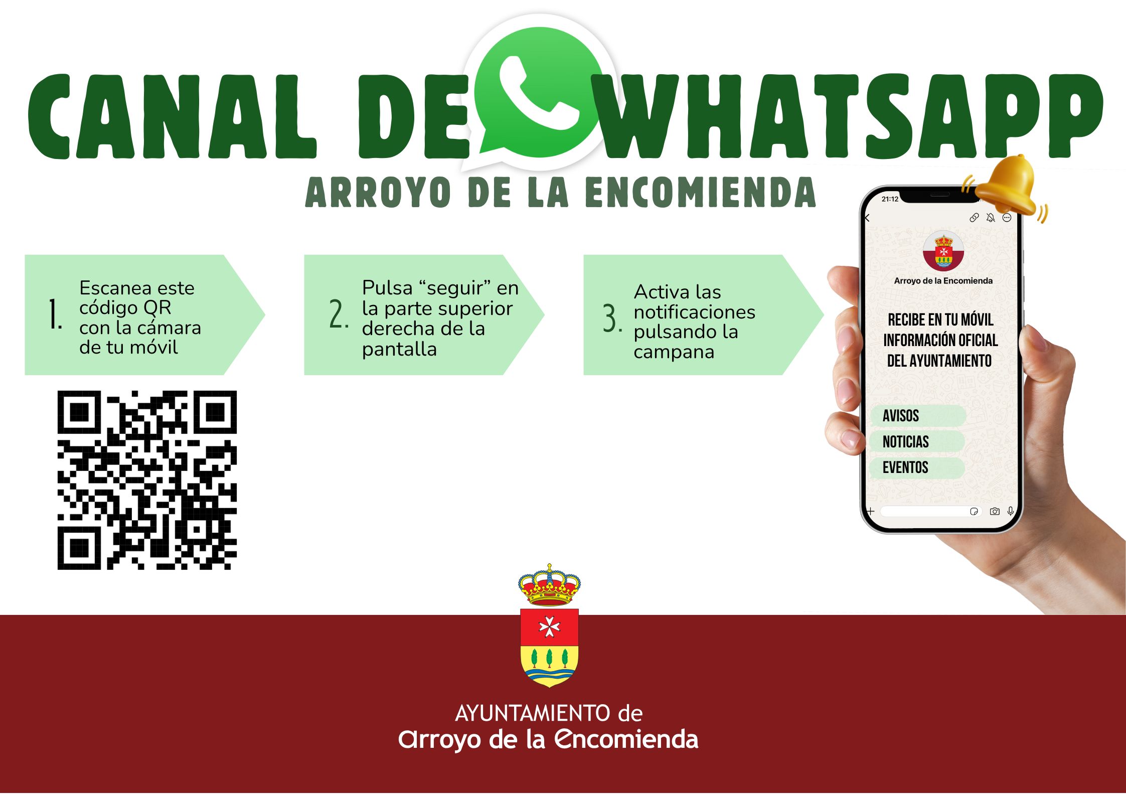 Nace el canal de Whatsapp de Arroyo de la Encomienda