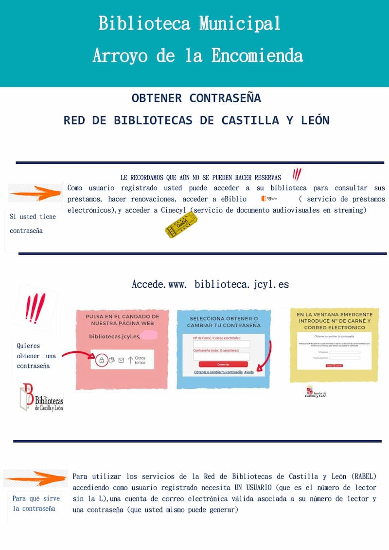 Cómo obtener tu contraseña de la red de bibliotecas de Castilla y León