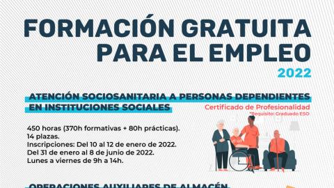 Formación gratuita para el empleo 2022