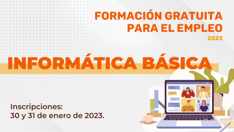 Formación gratuita para el empleo 2023 Informática Básica