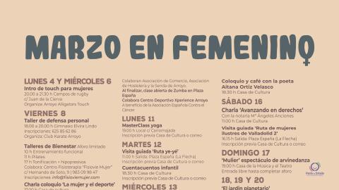 Cartel 'Marzo en femenino'.