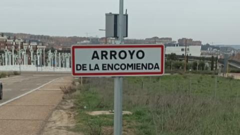 Señal de entrada a Arroyo de la Encomienda.