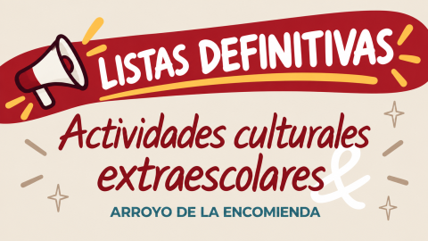 Listas de admitidos en las actividades extraescolares y culturales del curso 2026-2027