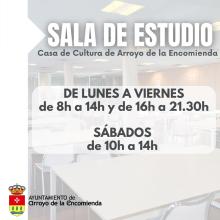 Horario sala de estudios