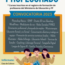 Convocatoria formación permanente profesorado Aula Mentor 2023