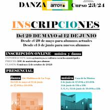 Plazos de inscripciones de las Escuelas Municipales de Música y Danza para el Curso 2023/2024