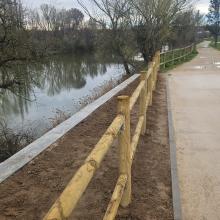Concluye la obra de estabilización de los taludes del río Pisuerga tras una inversión de 128.183 euros