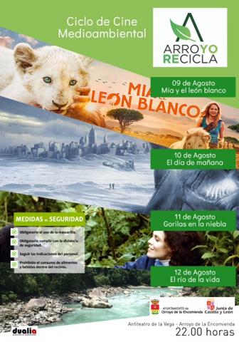 ARROYO RECICLA INVITA AL CINE DE NATURALEZA AL AIRE LIBRE EN EL ANFITEATRO DE LA VEGA