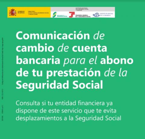 Protocolo de variaciones de cuentas bancarias comunicadas por las entidades financieras a la Seguridad Social. (Servicio cambio cuenta bancaria)