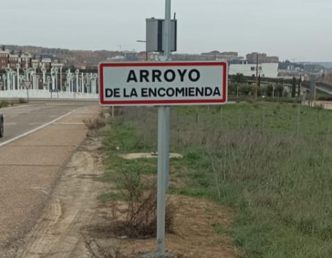 Señal de entrada a Arroyo de la Encomienda.